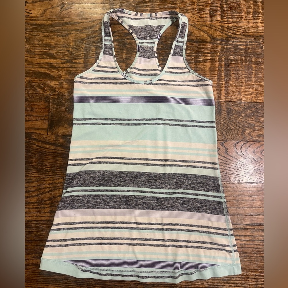 Lululemon Cool Racerback Striped Tank - Picture 2 of 4